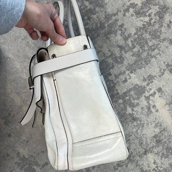 Reed Krakoff Large Boxer Tote Bag Purse White Leather Travel Business - Picture 12 of 16